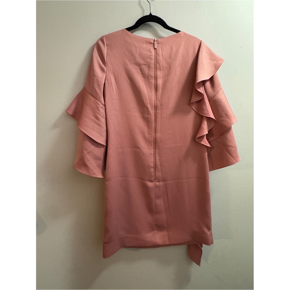 Ted Baker Eicio Ruffled Tunic Cocktail Dress In Pink Sz 0 - Picture 8 of 8